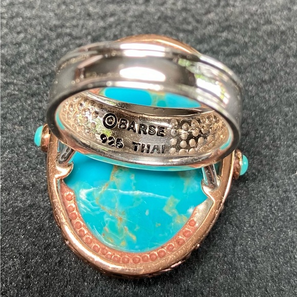 Barse Genuine Turquoise Statement Ring Size 9 - Picture 2 of 5